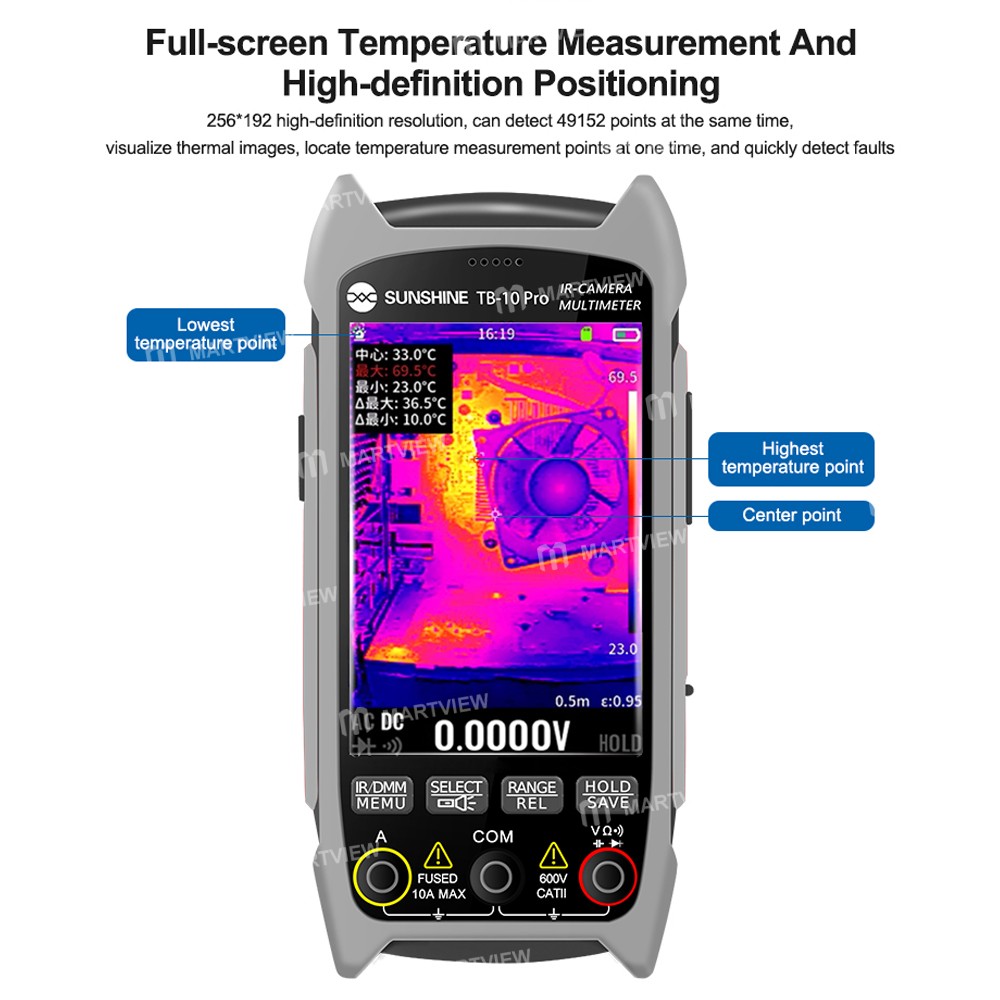 sunshine tb-10-pro-handheld-infrared-thermal-imager-multimeter-for-pcb-repair--temp-measurement-10