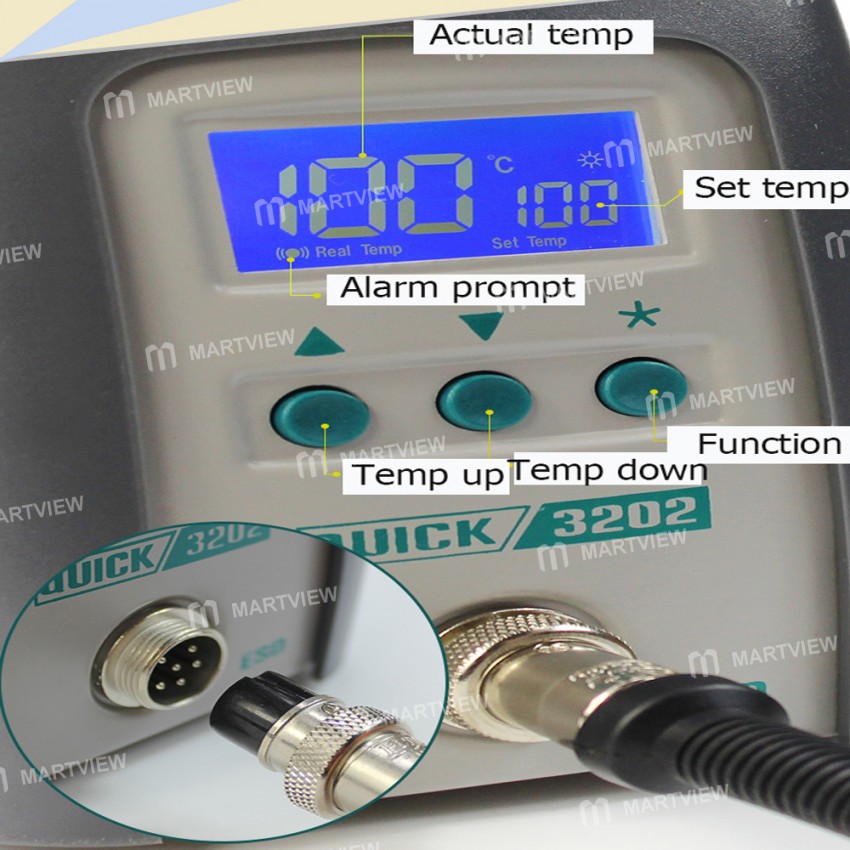 Quick 3202/3205 90W/150W Intelligent High-Frequency Lead-free Digital Display Solder Station with So