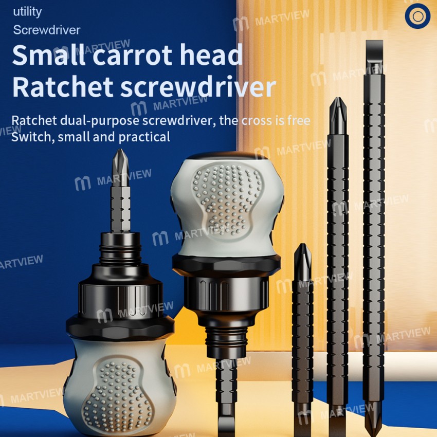 Luxianzi 2-in1 Mini Telescopic Combination Multi-function Strong Magnetic Ratchet Screwdriver