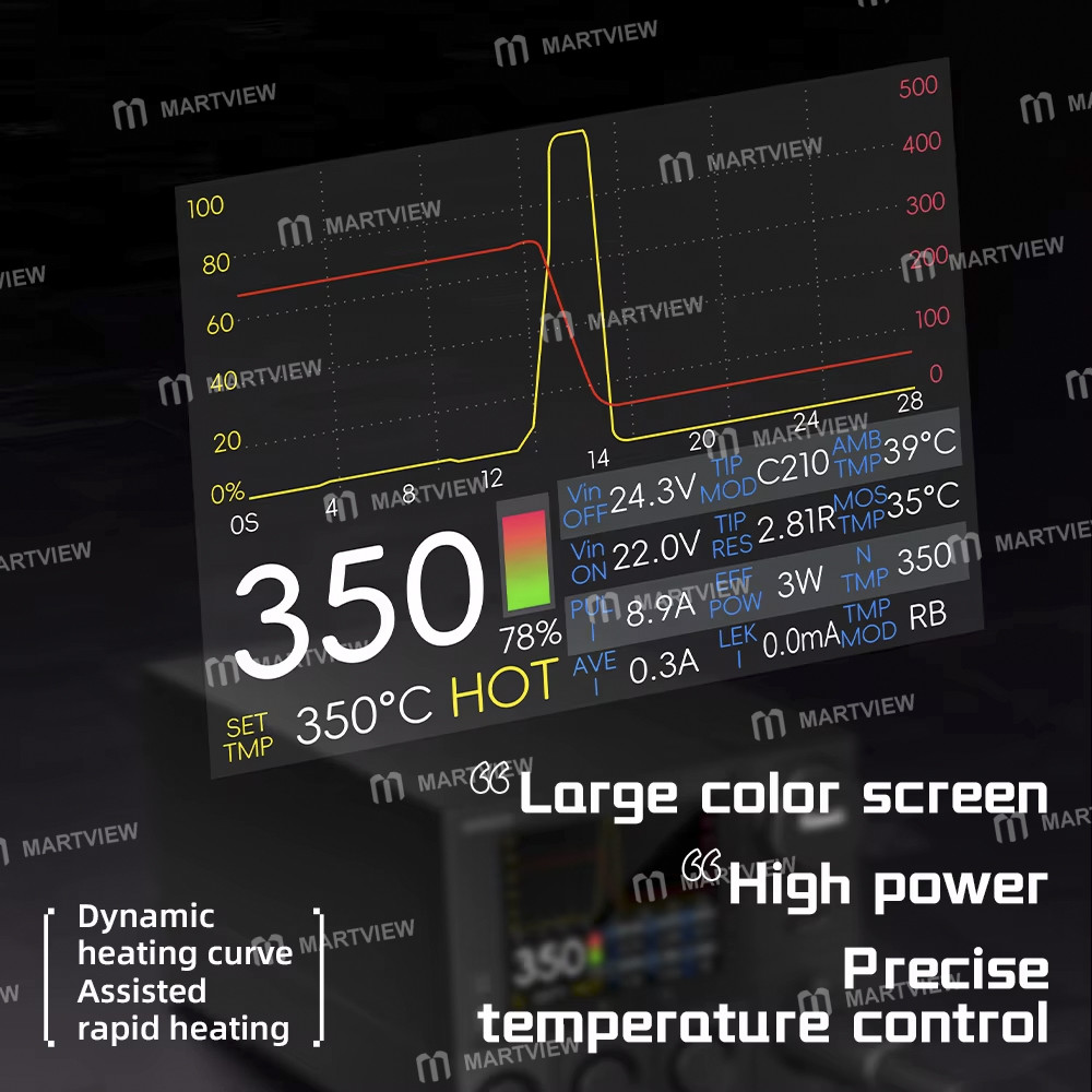 qianli h400-smart-400w-high-power-digital-soldering-station-compatible-with-c115-c210-c245-handles-3