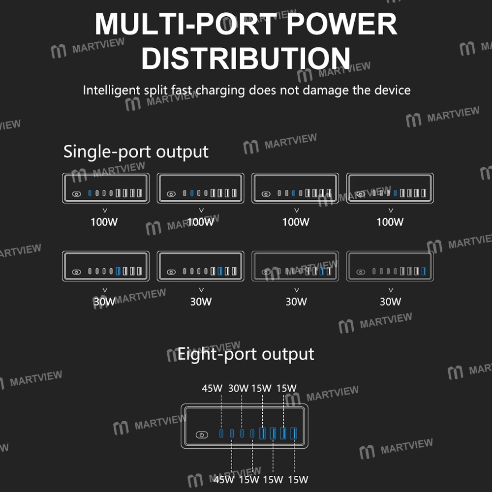 maant mt-p200-200w-gan-nitride-intelligent-digital-display-multi-port-desktop-charging-station-19