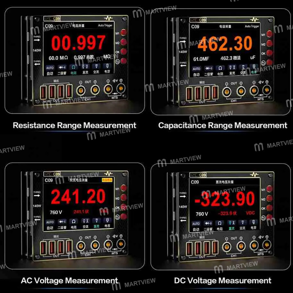 i2c full-function-multimeter-board-for-c09-c10-ammeter-multimeter-function-upgrade-9