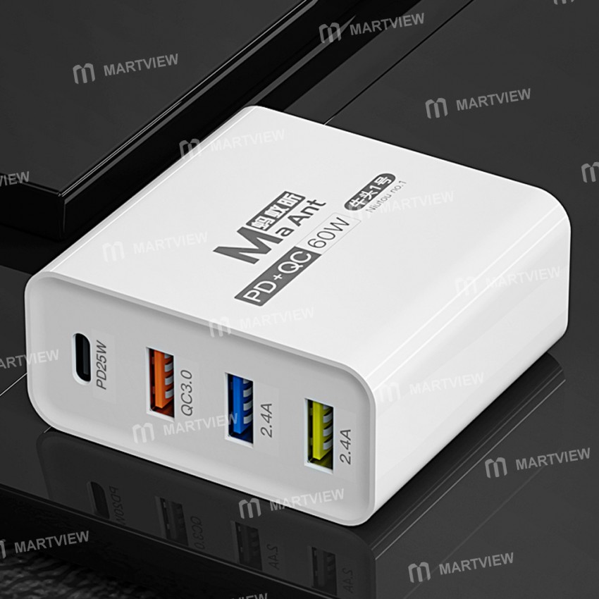 Chargeur Maerknon 4 ports 60W - Chargeur PD / Quick Charge 3.0