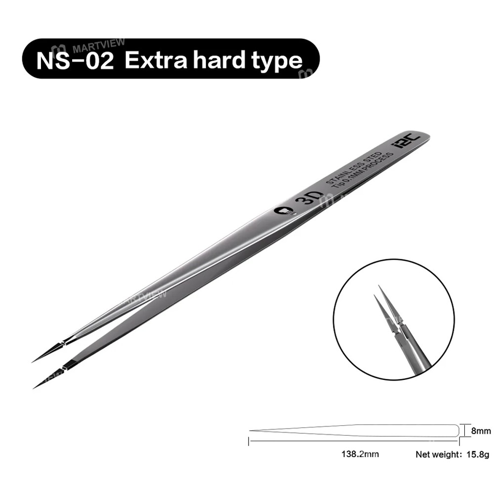 i2c ns-series-super-alloy-high-precision-stainless-steel-super-hard-extra-tip-flying-wire-tweezers-1