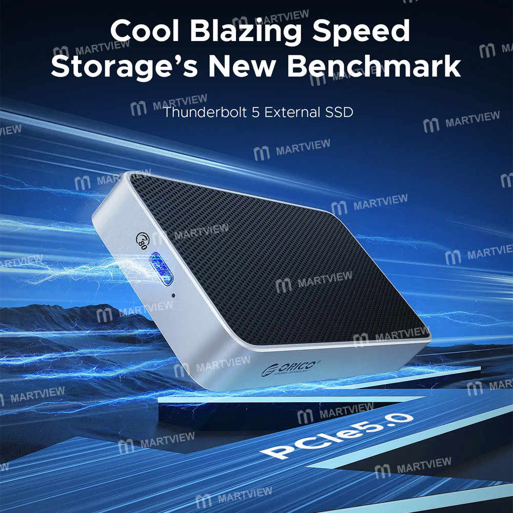orico x50pro-aluminum-alloy-thunderbolt-5-80gbps-m2-nvme-ssd-enclosure-supports-expansion-up-to-8tb-