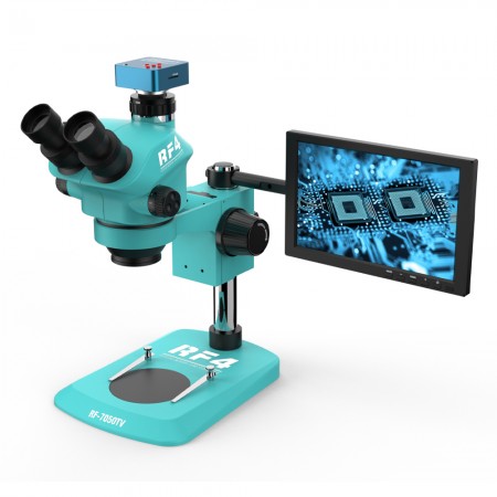 RF4 RF7050TV-638-X010 7-50X Electronic Trinocular Microscope with 1080P HD Camera & 10-inch Monitor