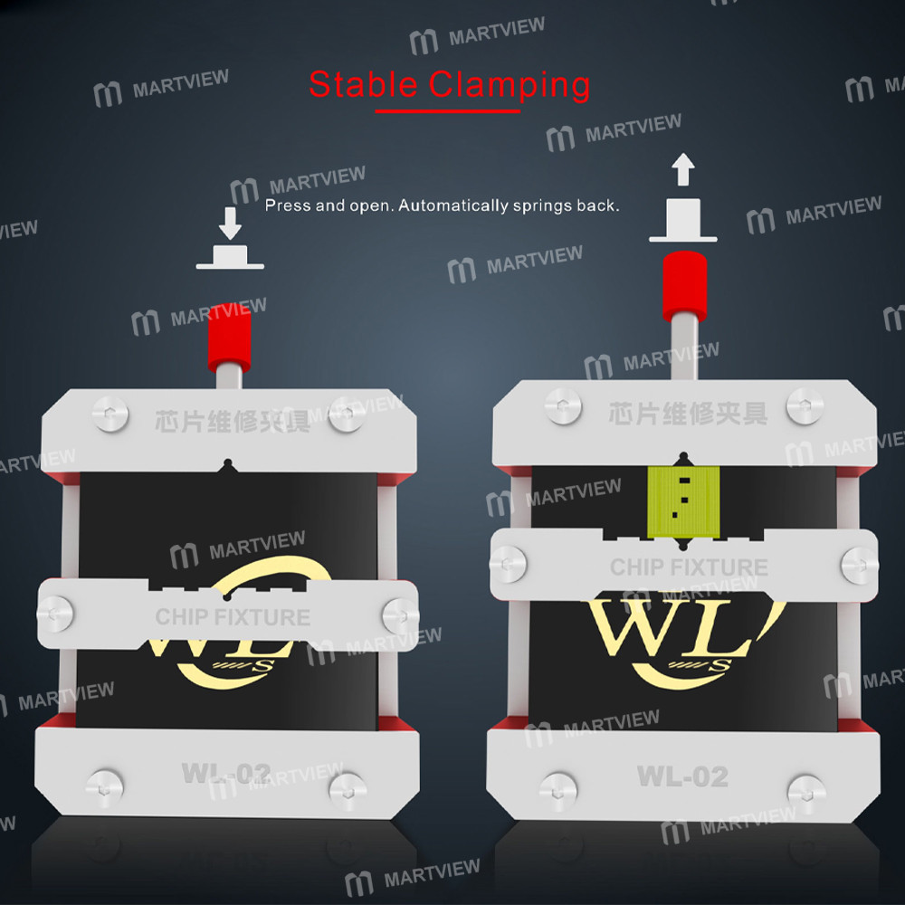 wl wl-02-press-to-lock-dual-spring-quick-lock-chip-fixture-for-ic-glue-removal-soldering-repair-3