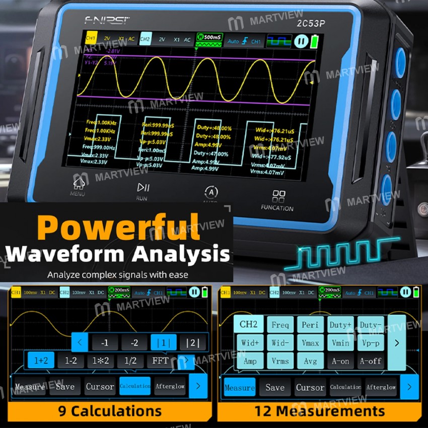 fnirsi 2c53p-handled-3-in-1-digital-oscilloscope-multimeter-signal-generator-with-touch-screen-13