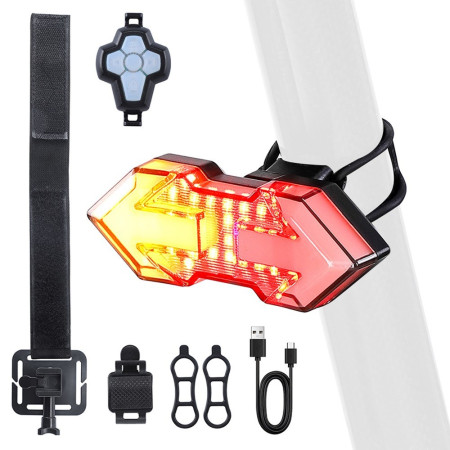 Wireless Remotely Control Bicycle Tail Light Rear Light for Helmet & Night Riding
