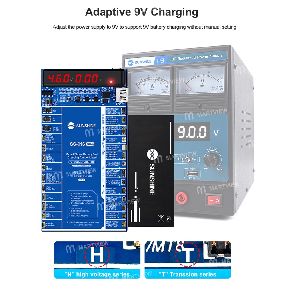 sunshine ss-916-ultra-digital-display-charging-activation-board-for-iphone-6-to-16pro-max-android-5