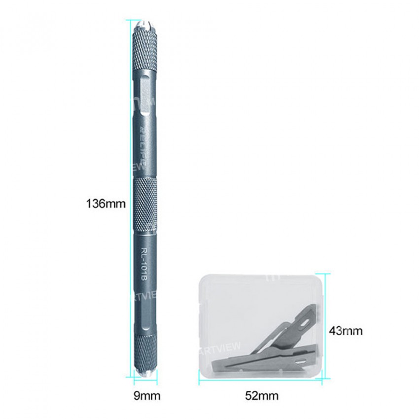Relife RL-101B 8-in-1 Motherboard BGA PCB IC CPU High Toughness Remove Glue Knife Set