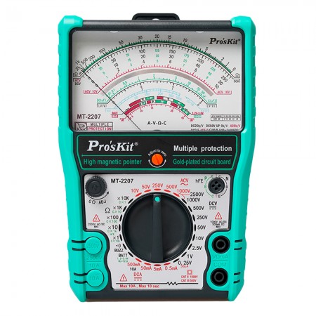 Pro'sKit MT-2207 Internal Magnetic Anti-Burning Anti-False Test Pointer Type Mechanical Multimeter