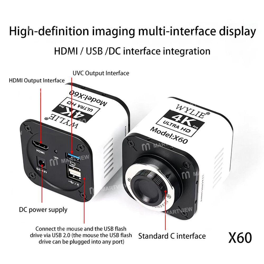 wylie x60-hdmiuvc-4k-ultra-hd-microscope-industrial-camera-with-integrated-measurement-system-7