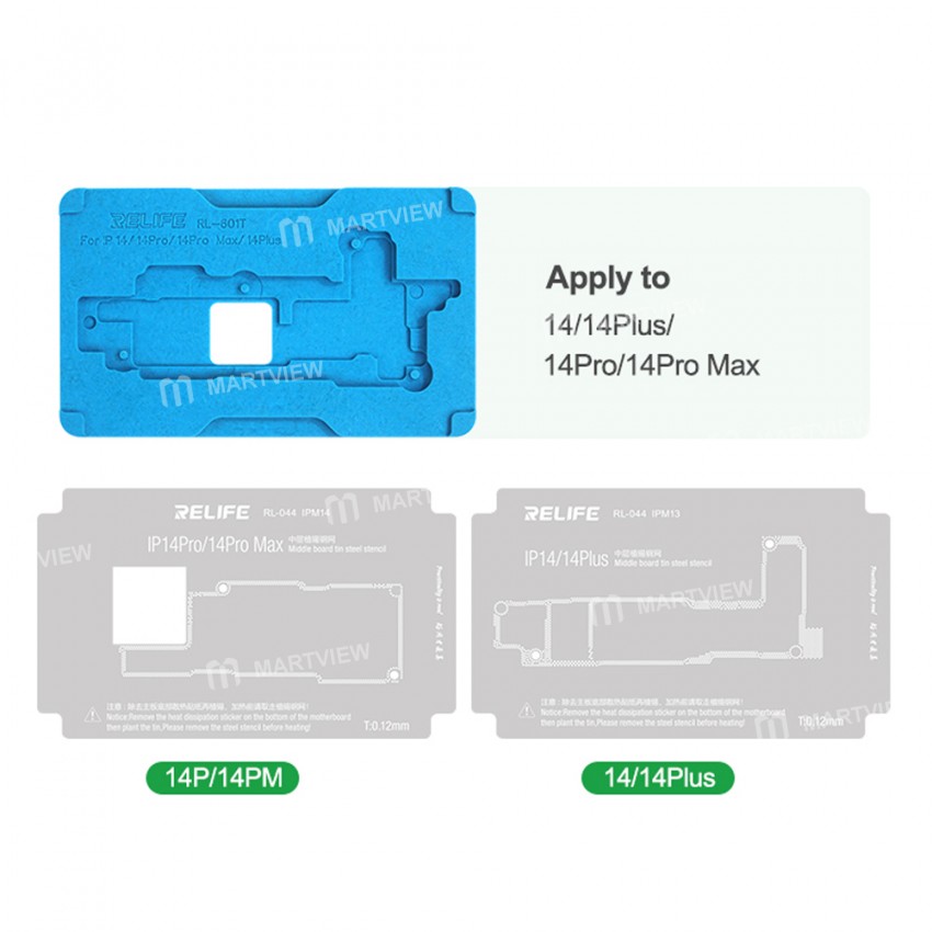 relife rl-601t-18-in-1-middle-layer-tin-planting-bga-reballing-platform-set-for-iphone-x-to-15pro-ma