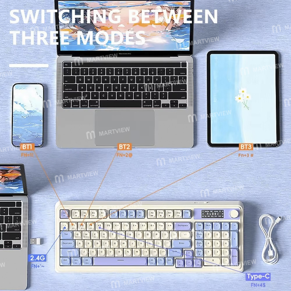 aula s99pro-bluetoothtype-c-wired24g-wireless-rgb-keyboard-with-digital-display-screen-5