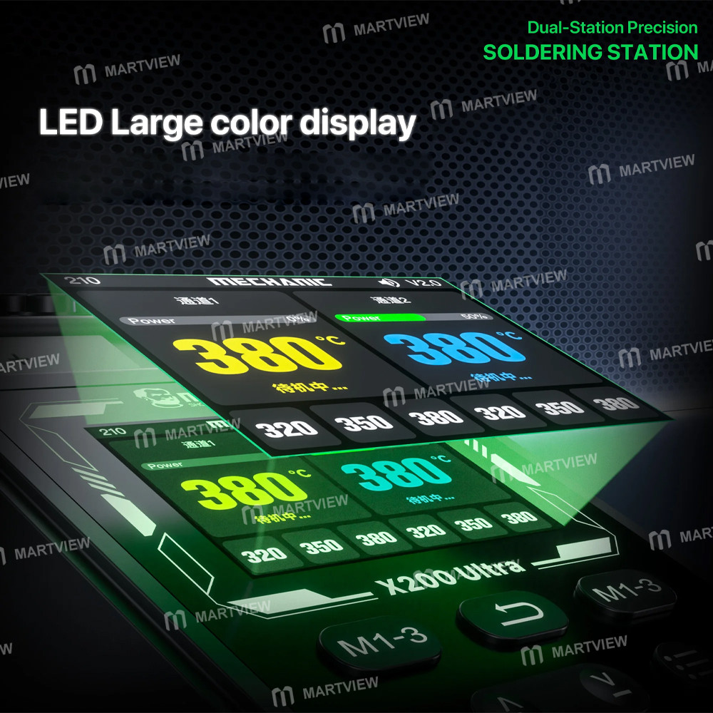 mechanic x200-ultra-pen-style-smart-temperature-adjustable-dual-station-soldering-station-6