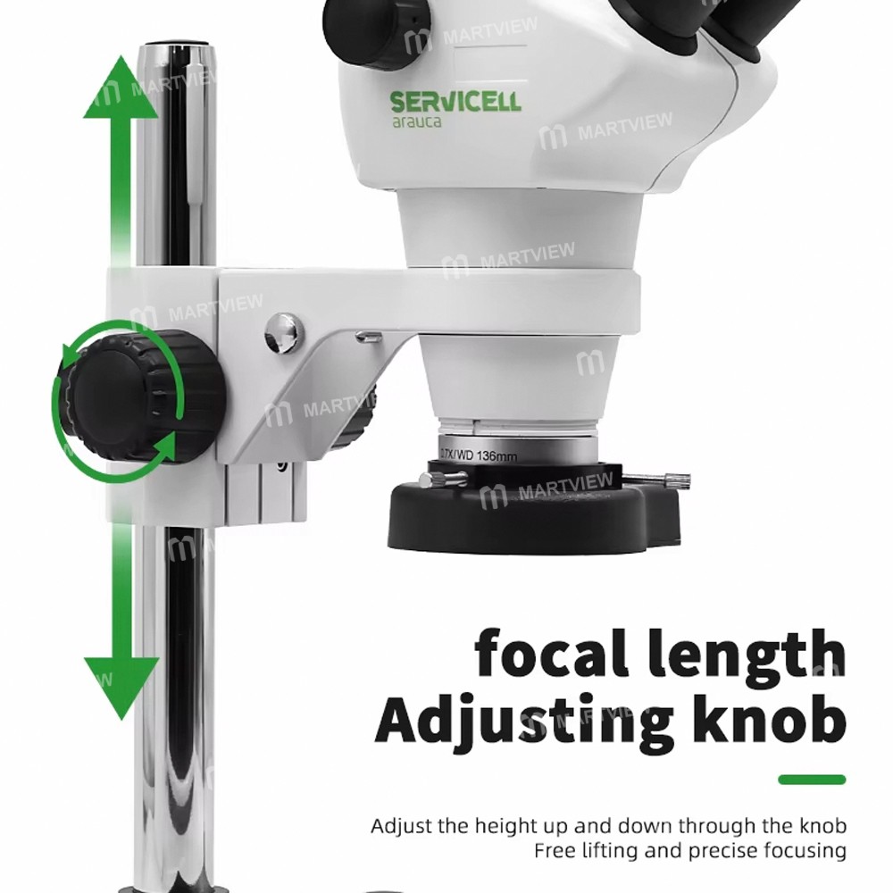 servicell arauca-sva85-series-8x-50x-high-definition-trinocular-stereo-microscope-for-pcb-repair-6