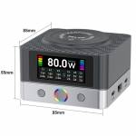 relife q7-80w-6-port-large-size-hd-color-screen-intelligent-charger-with-15w-wireless-charging-2