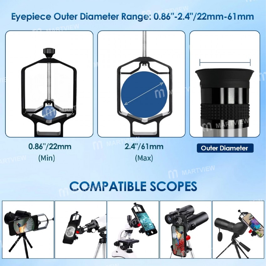 tridaptor xyz-001-3-axis-metal-universal-digi-scoping-phone-holder-6