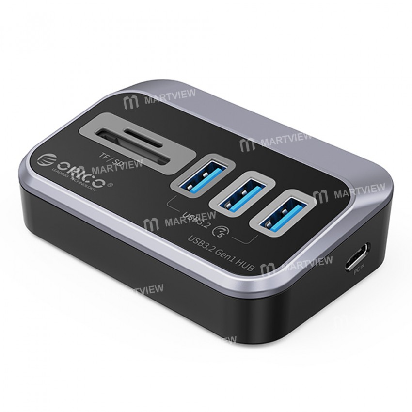 orico m3-series-usb32-gen2-5gbps-4-port-hub-with-card-reading-port-for-desktop-pc-laptop-1