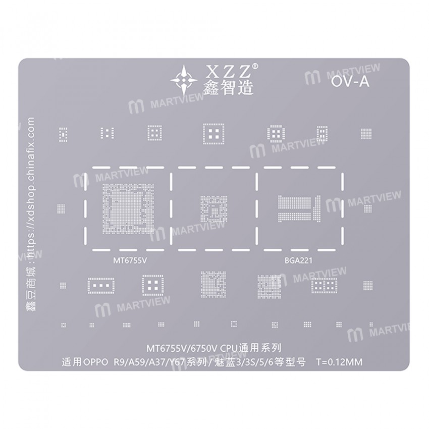 xinzhizao cpu-universal-series-bga-reballing-stencil-set-for-oppo-vivo-mobile-phones-5