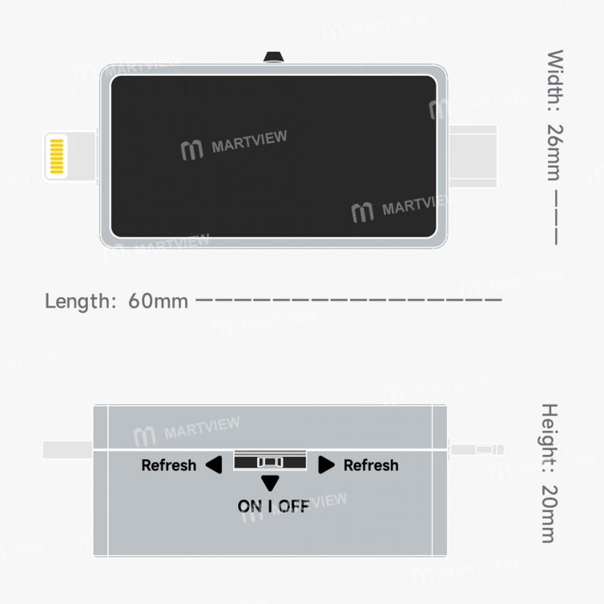 mechanic t-824-type-c-to-lightning-high-precision-digital-display-tail-insertion-tester-10