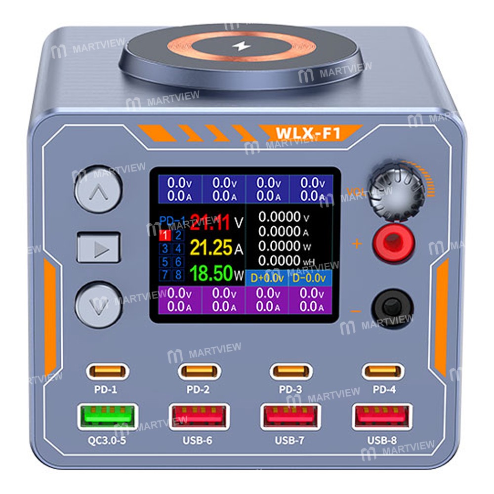 wlx f1-140w-smart-multi-port-desktop-charging-station-with-voltage-current-detection-function-1