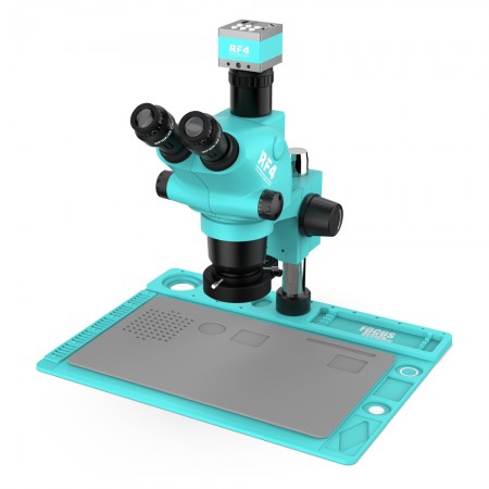 RF4 RF6565TVD2-2KC2 6.5-65X Zoom Trinocular Stereo Microscope with Aluminum Alloy Base & 2K HD Camera