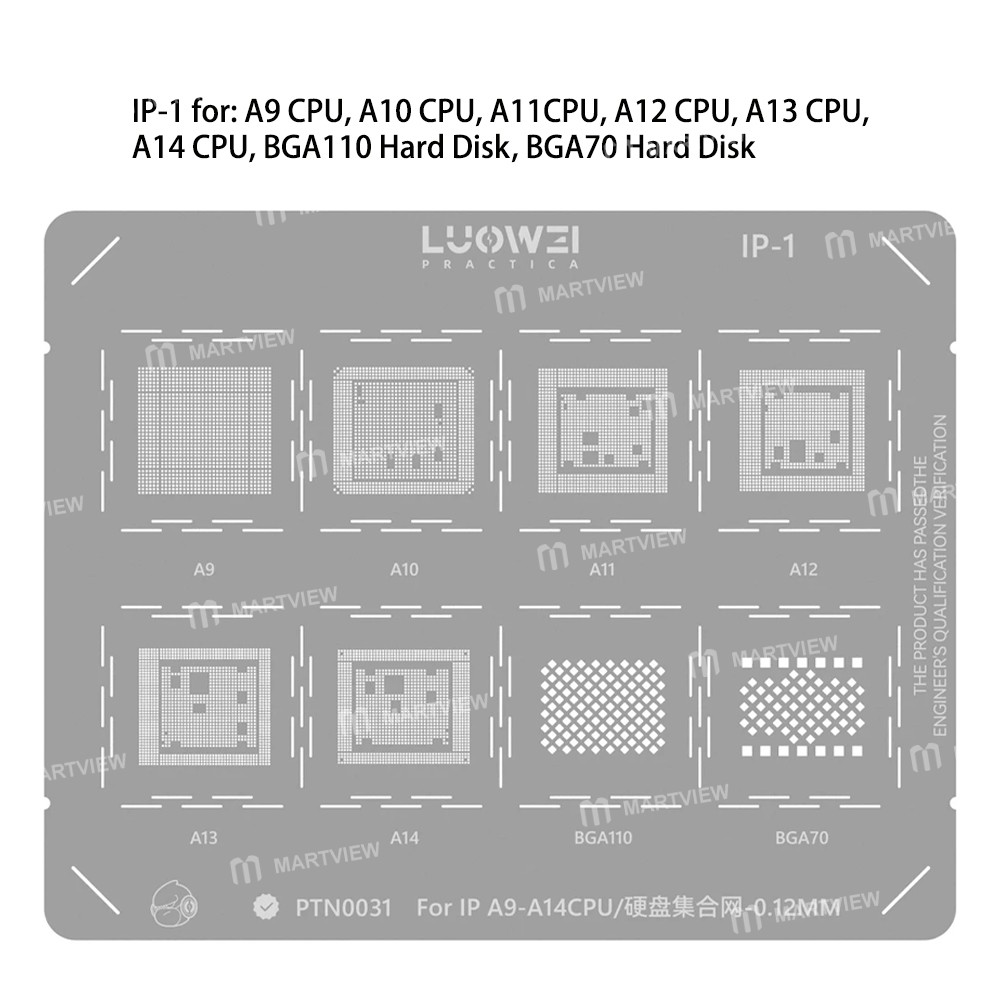 luowei cpu-series-bga-reballing-stencil-set-for-apple-hisilicon-kirin-mediatek-qualcomm-2