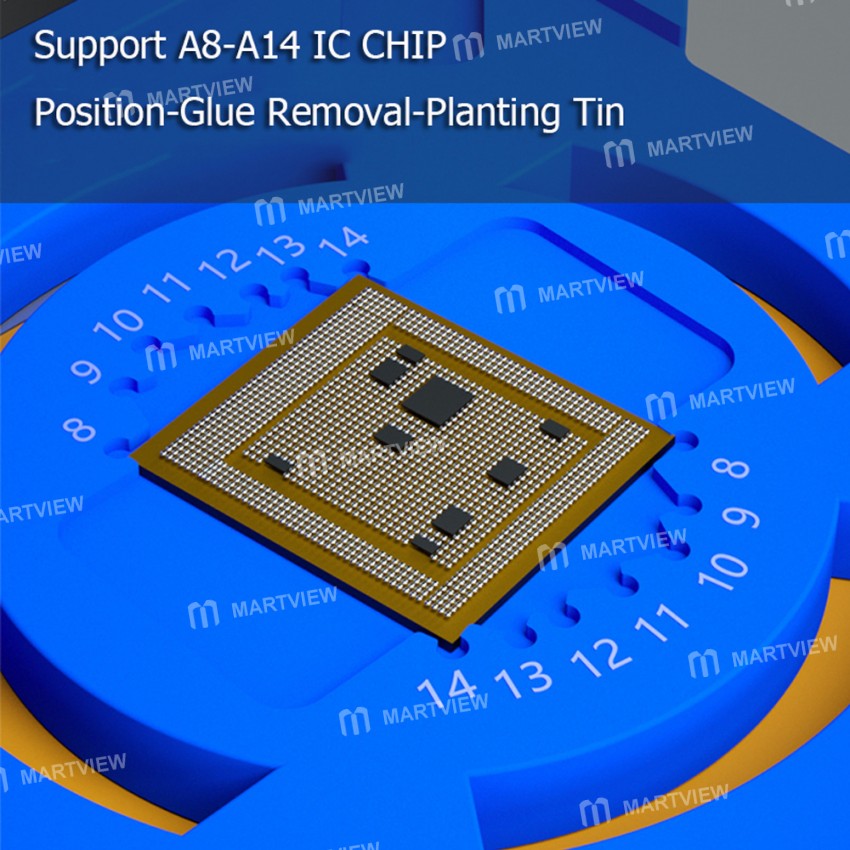 Mechanic 7-in-1 0.12mm iTin BGA Reballing Stencil Platform For iPhone A8 / A9 / A10 / A11 / A12 / A1