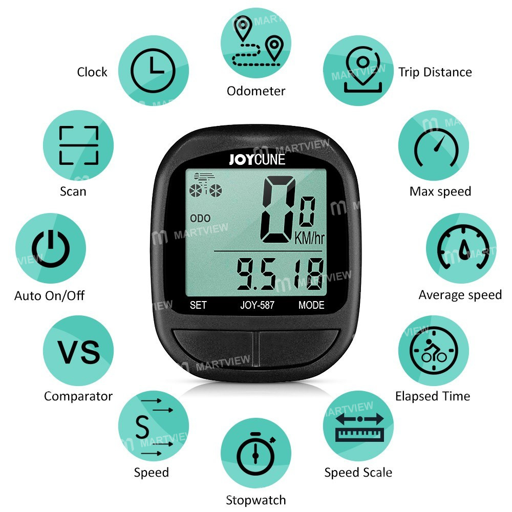 bike computer-bicycle-waterproof-wired-speedometer-2