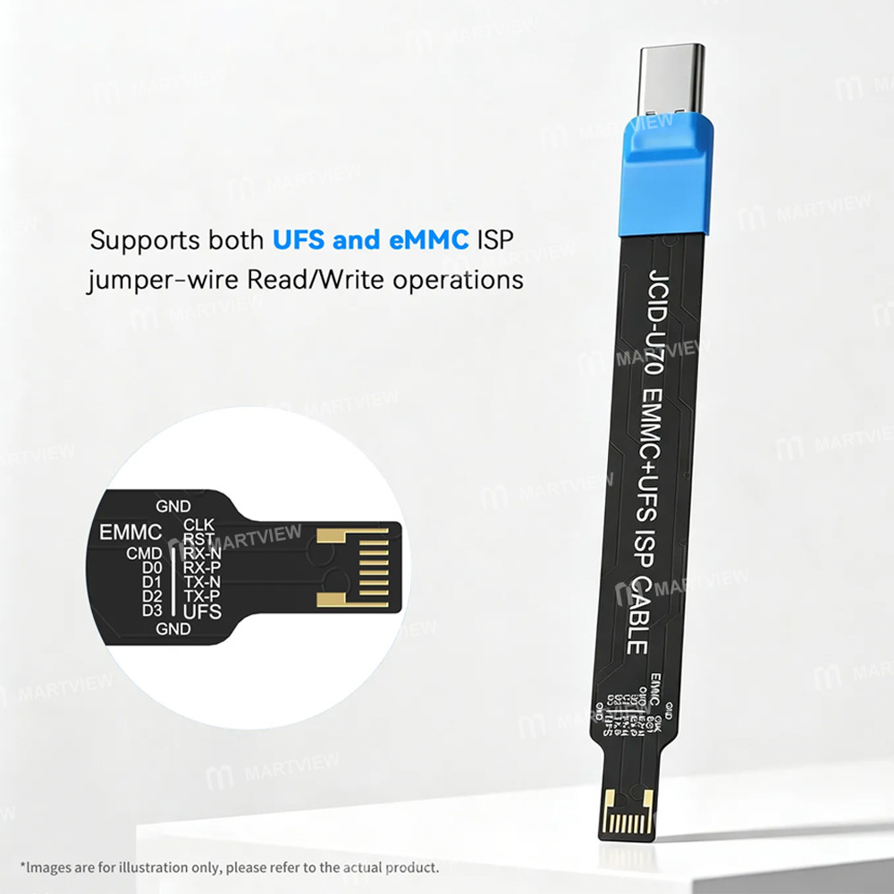 jcid u70-ufs-emmc-isp-cable-for-nand-read-write-repair-workflow-3