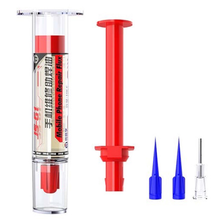 JTX JS-61 10cc Zero-Halogen No-Cleaning Required Flux with Push Rod