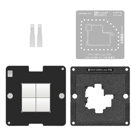 Amaoe 0.12mm Middle Layer BGA Reballing Stencil Platform Set for VIVO S30Pro mini