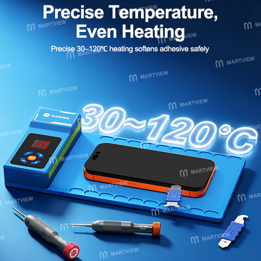 sunshine ls3-mini-v20-105-inch-lcd-screen-remover-heating-separator-pad-with-green-dust-detection-11