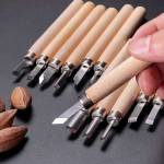 Hand Wood Carving Chisel Knife Set for Basic Detailed Carving -12Pcs