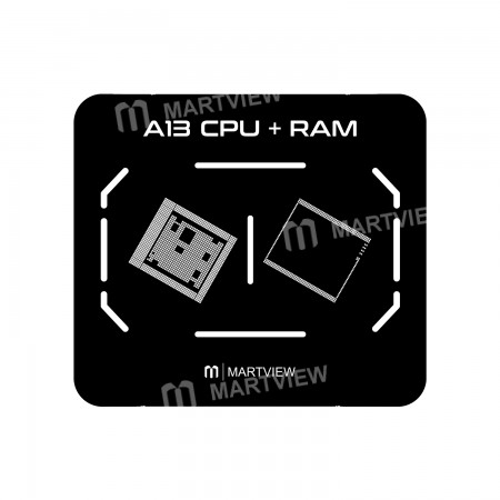 Martview Black Reballing Stencil Tin Net for A13 CPU RAM