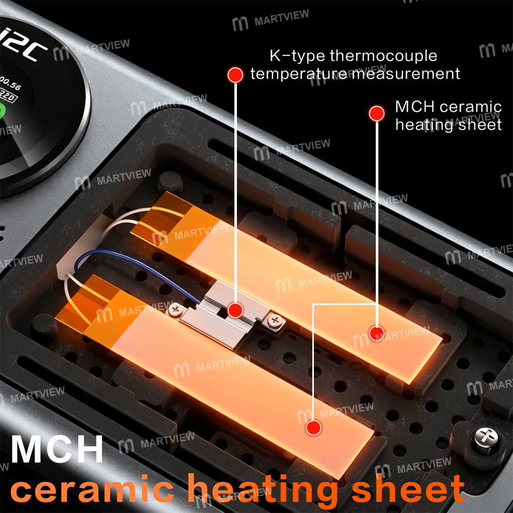 i2c t30-ceramic-heating-intelligent-desoldering-station-for-iphone-x-to-17pm-motherboard-repair-4