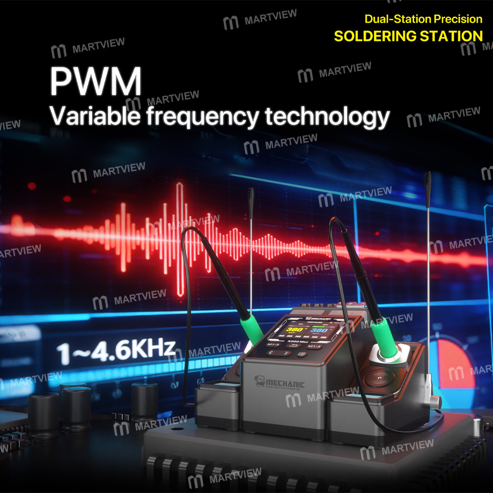 mechanic x200-max-pen-style-smart-temperature-adjustable-dual-station-precision-soldering-station-8