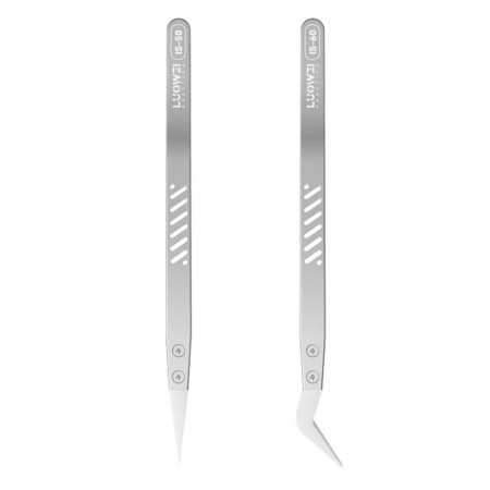 Luowei LW-50 / LW-60 Insulation Nonmagnetic Ceramic Head Stainless Steel Tweezers