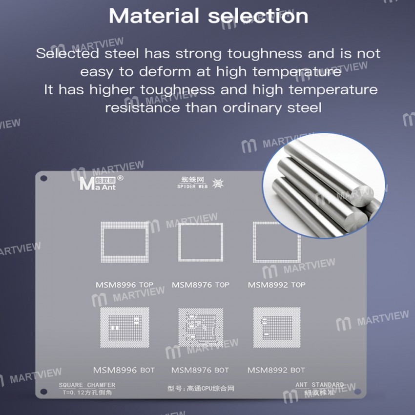 MaAnt 0.12mm High-quality Chip Qualcomm CPU Full-chip Series BGA Reballing Stencil