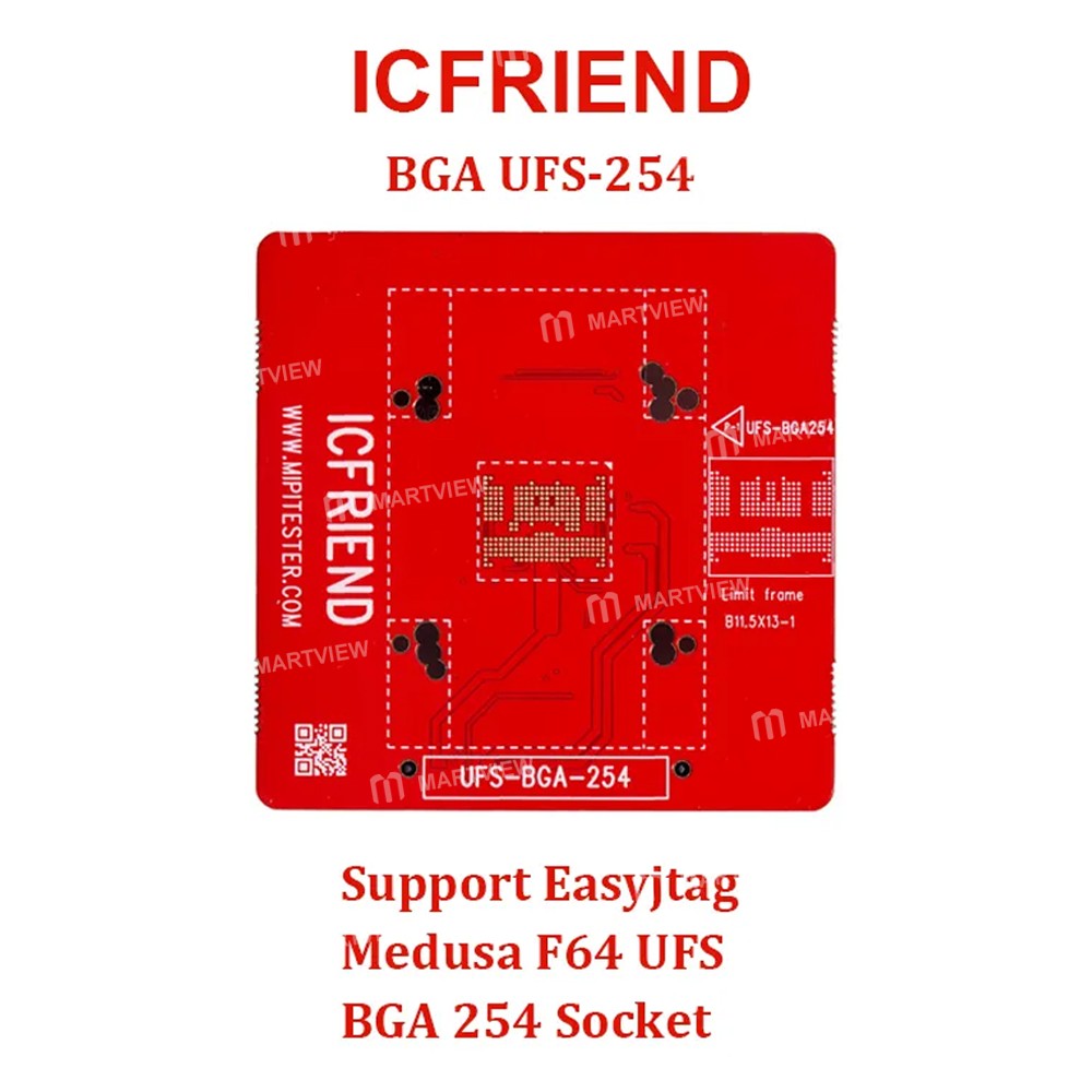 icfriend bga-ufs-254-base-board-support-easy-jtag-medusa-f64-ufs-bga-254-socket-2