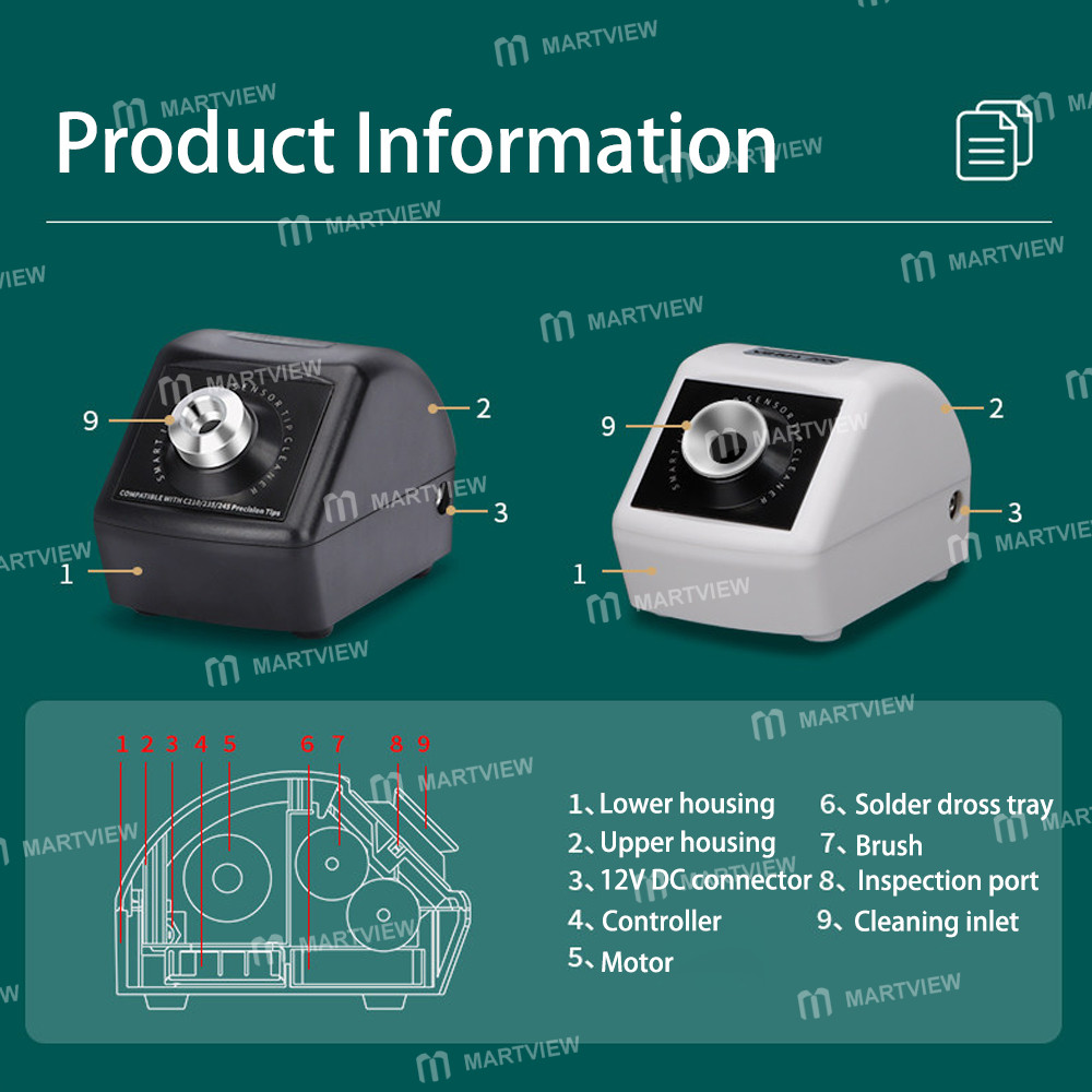 yihua 200w-smart-electric-cleaner-specifically-for-t12-c210-c245-c235-precision-soldering-iron-tips-