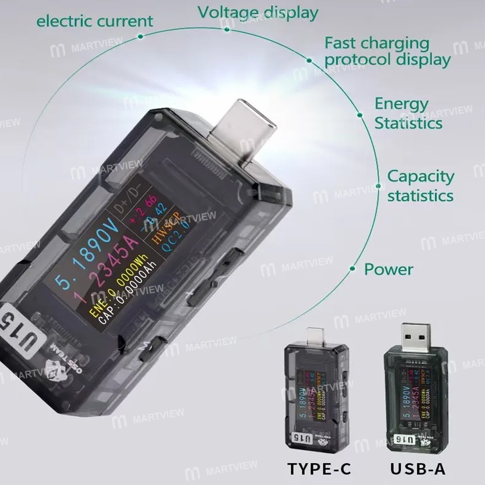 oss u15-u16-type-c-usb-a-dijital-ekran-hızlı-şarj-test cihazı-6