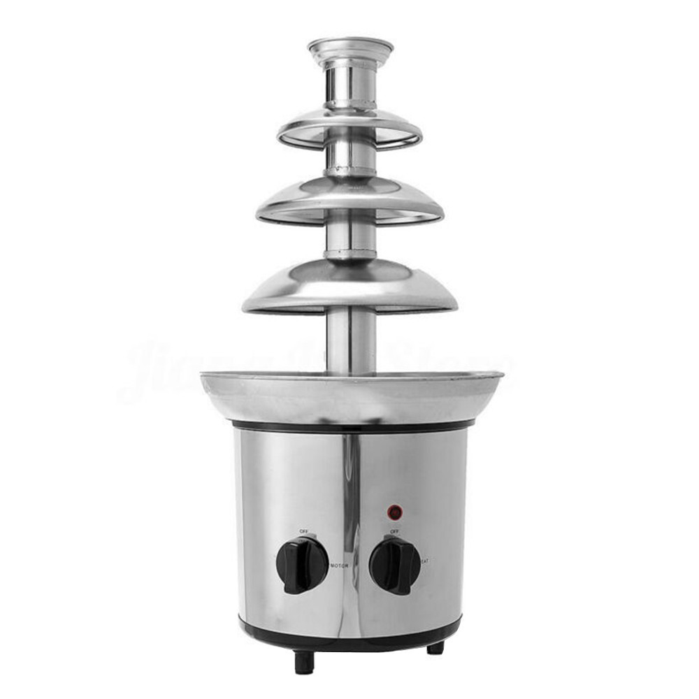 chocolate fountain-4-tier-electric-melting-machine-fondue-pot-set-08