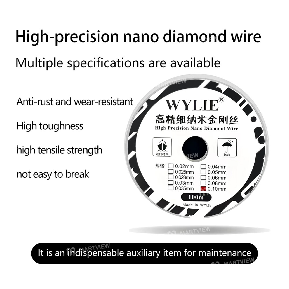 wylie 100m-high-hardness-special-nano-cutting-diamond-wire-for-screen-separation-3