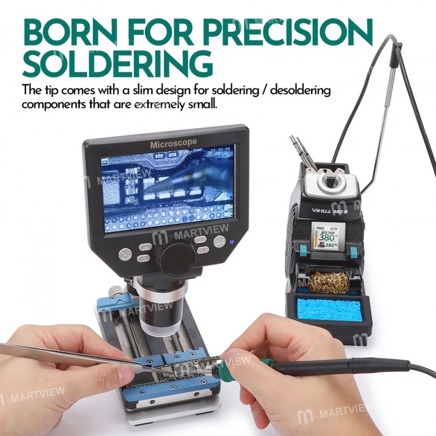 yihua 982-iii-115210-precision-control-temperature-soldering-station-with-two-help-hands-clamp-4