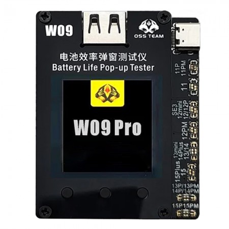 OSS W09 Pro V3 Battery Life Data Repair Pop-Up Tester No External Cable for iPhone 11 to 15Pro Max