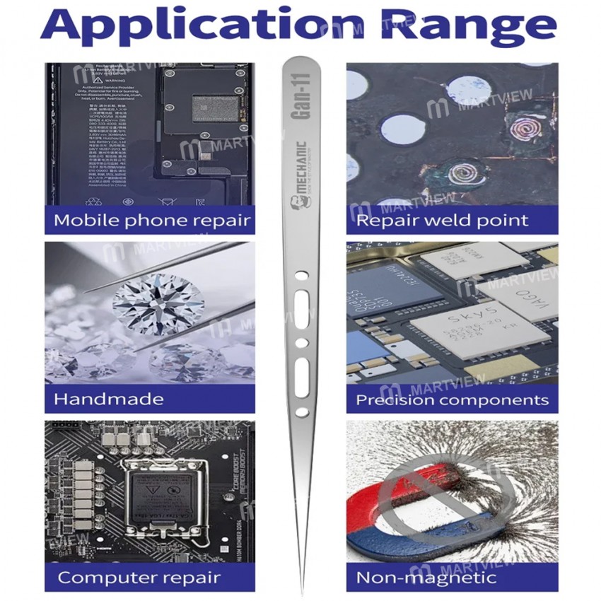 mechanic gan-15-gan-11-mobile-phone-repair-fingerprint-flying-wire-anti-magnetic-precision-tweezers-