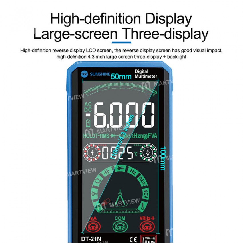 Sunshine DT-21N High-precision AC / DC Test Smart Touch Digital Multimeter